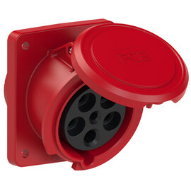 CEE-flanged socket sloping (100x112) 63A 5p 6h IP44 POWER TWIST